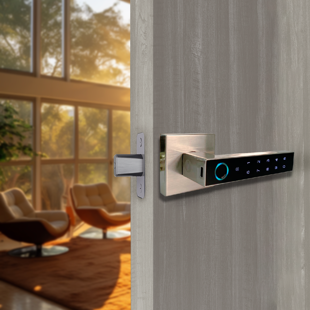 Manija Biométrica con Teclado