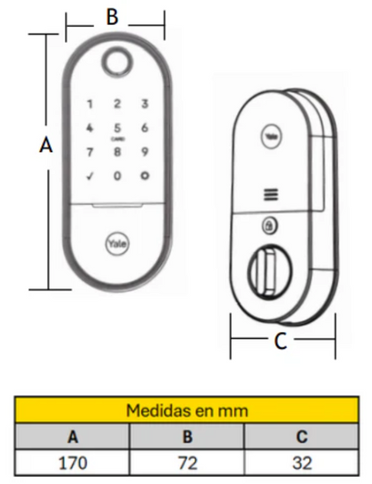Cerradura de embutir Digital LIA