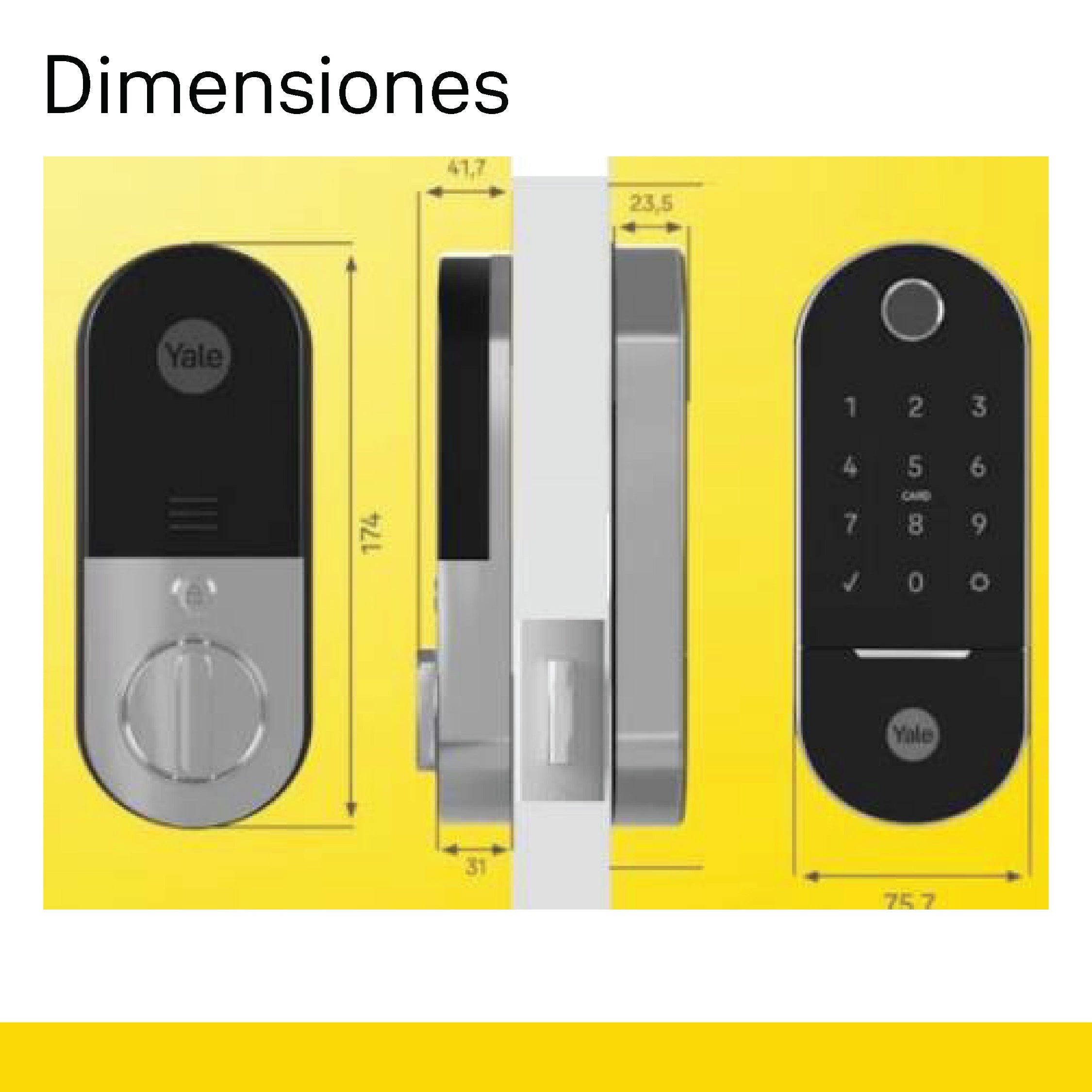 Cerradura de embutir Digital LIA