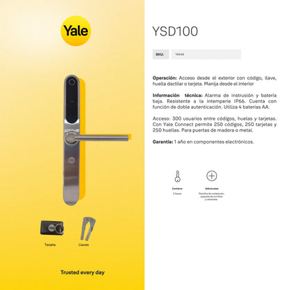 Cerradura Digital YSD100 para puerta abatible + kit apertura con celular